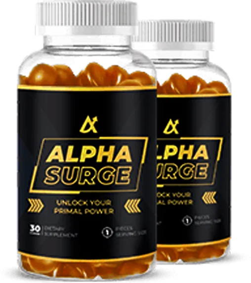 Deux flacons d'Alpha Surge, 30 gommes chacun